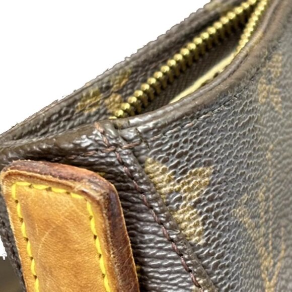 LOUIS VUITTON Logo Looping GM Shoulder Bag Monogram Leather Brown M51145 62HC011 - Picture 13 of 16